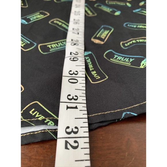 Truly Hard Seltzer Shirt Men 2XL XXL Black Neon Hawaiian Party Button Up Stretch - Picture 7 of 7